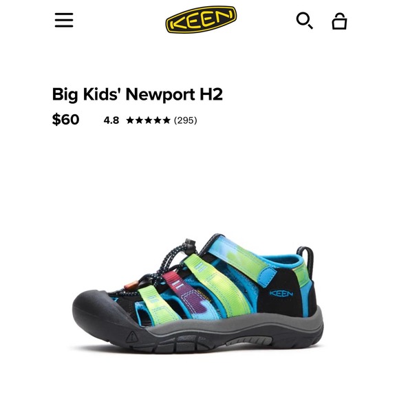 Keen Big Kids Newport H2 sz 2 - Picture 4 of 8